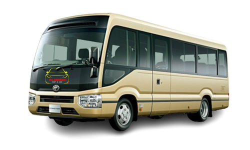 Coaster 4c saloon 27 seater for rent in Islamabad