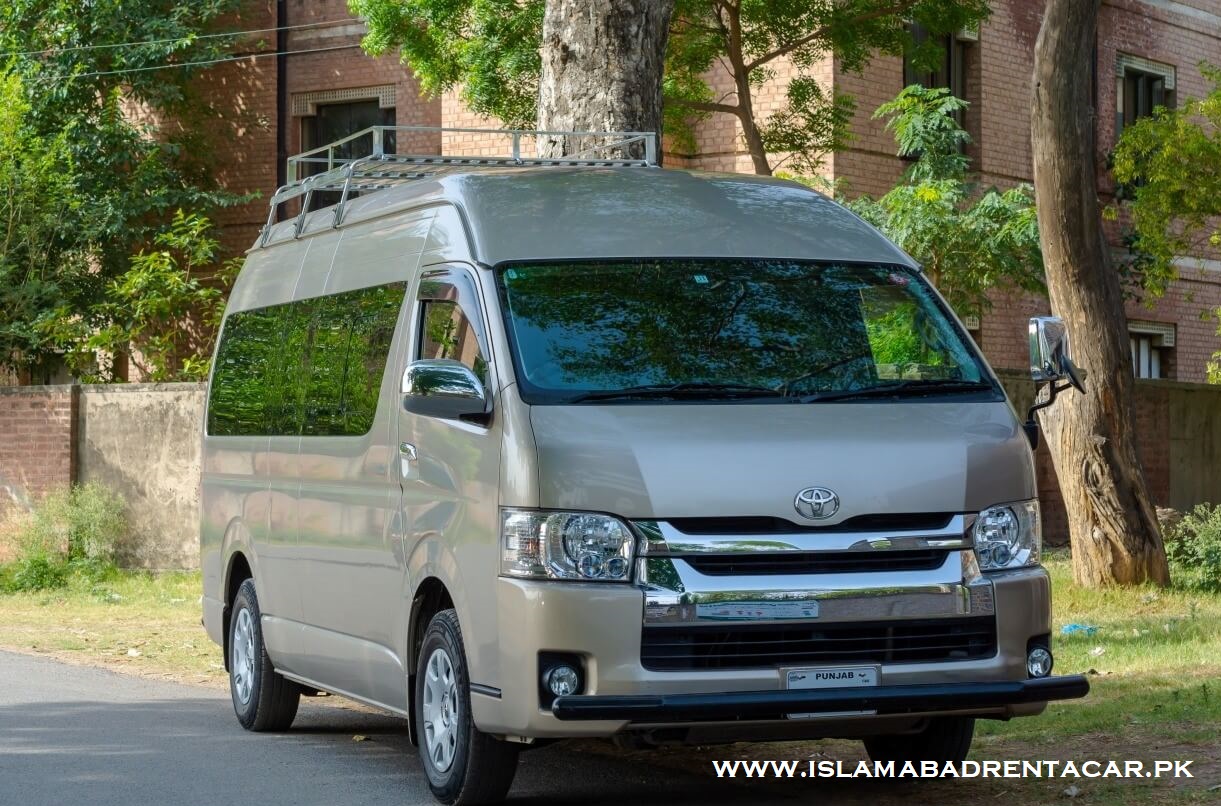 Toyota HiAce for rent in Karachi.