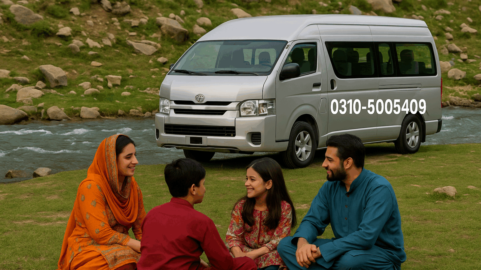 Toyota Hiace for family trip
