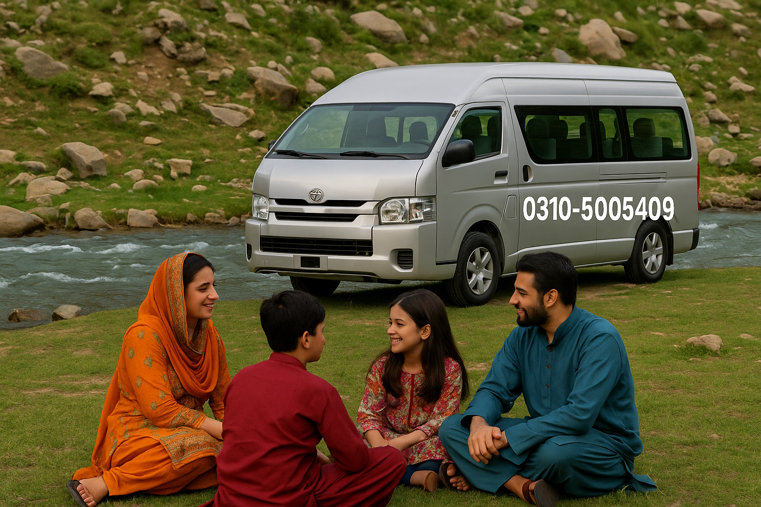 Toyota Hiace for family trip