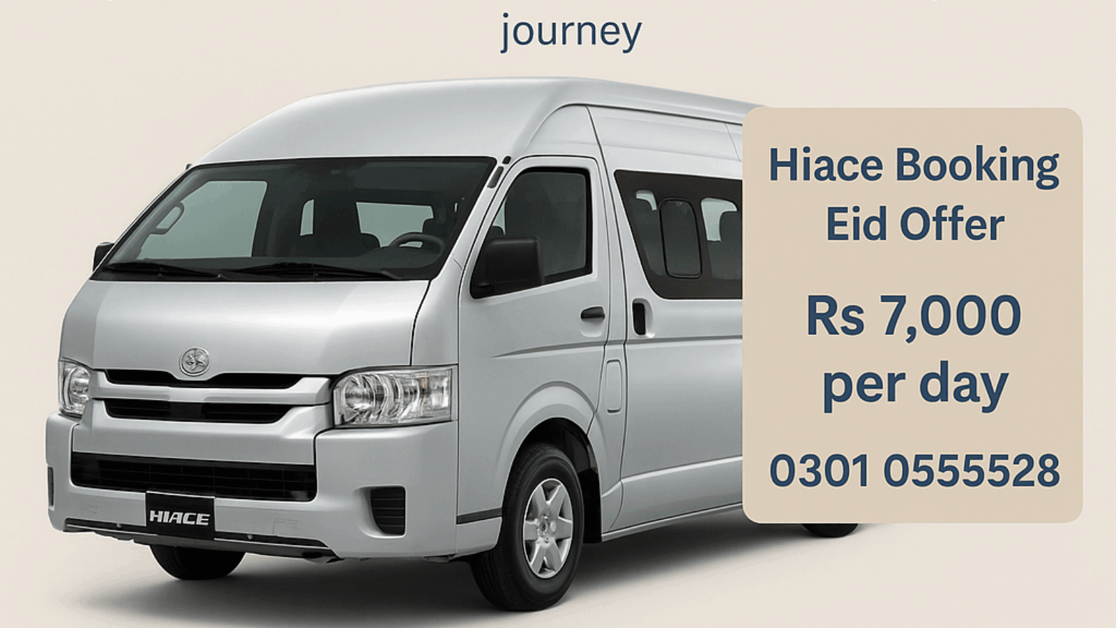 Hiace booking Eid offer