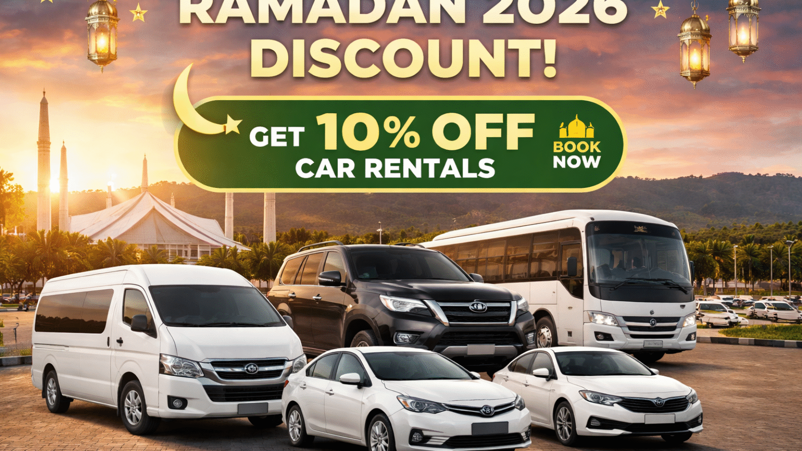 Ramadan 2026 Discount at Islamabad Rent a Car