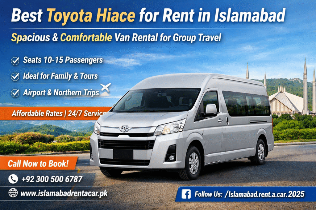 Toyota Hiace rental in Islamabad