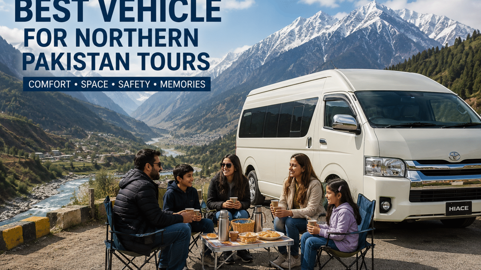 Toyota Hiace for Rent in Islamabad for Northern Pakistan Tours