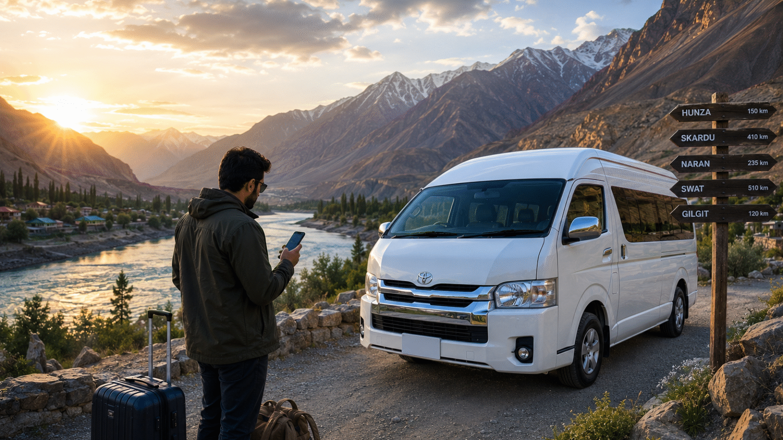Toyota Hiace for Rent in Islamabad for Northern Pakistan Tours 2026