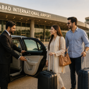 Airport Transfer Services Islamabad with professional airport pickup vehicle