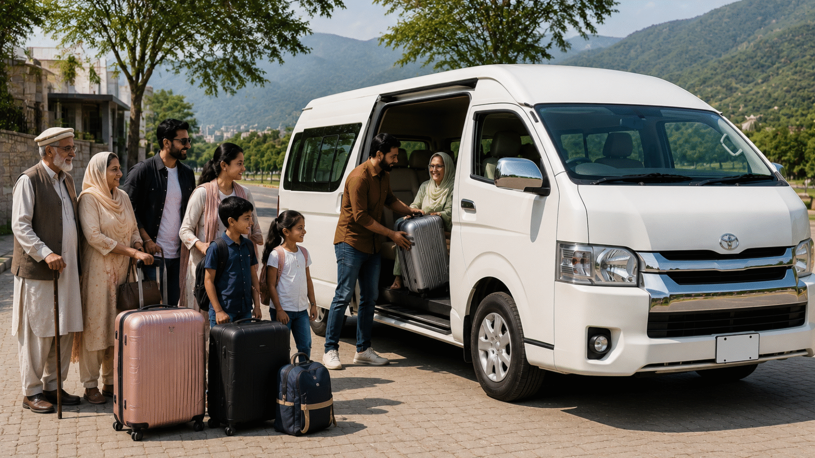 Toyota Hiace for Naran Tour from Islamabad for family travel