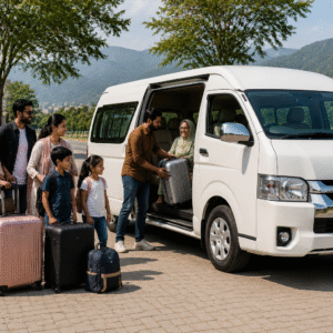 Toyota Hiace for Naran Tour from Islamabad for family travel