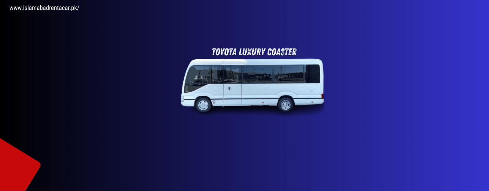 Toyota Coaster in Islamabad - luxury bus for rent